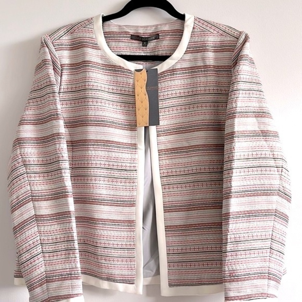 LIZ JORDAN Designer Collection. Melody Jacket, Ivory Peaches. Limited Edition - Picture 3 of 7
